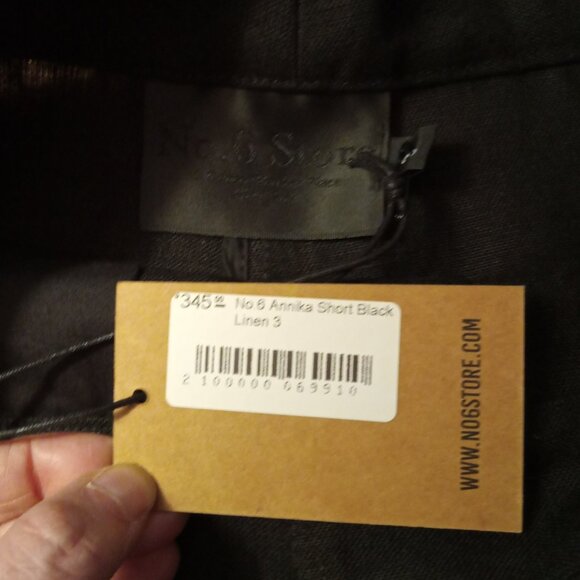 Black Linen Shorts - size L - Picture 4 of 7